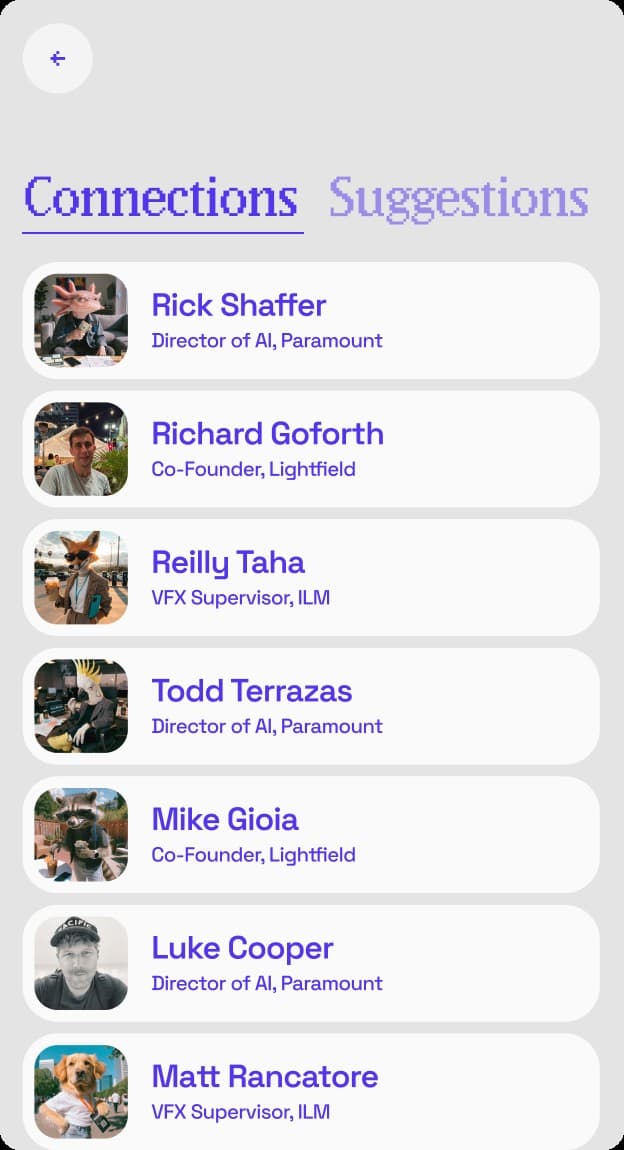 Connections screen